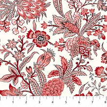 Load image into Gallery viewer, Bordeaux - Small Jacobean Trail, Cream Red