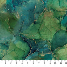 Load image into Gallery viewer, Midas Touch - Teal/Green Marble Texture w/ Gold Metallic
