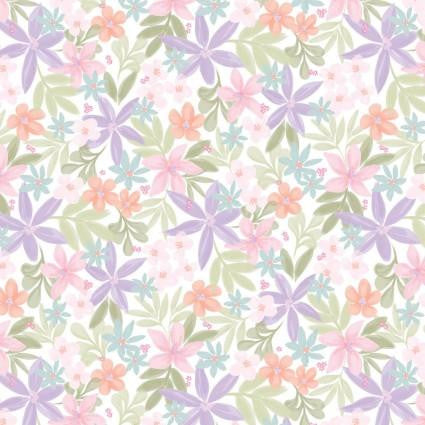 Daisy & Lilly - Lilies, White – Ultimate Sewing Centre