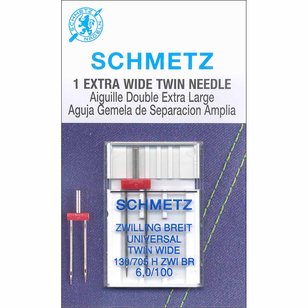 SCHMETZ #1776 Twin Needle Carded - 100/16 - 6.0mm - 1 count