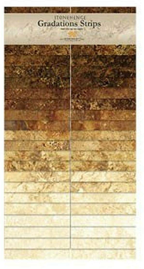 Stonehenge Gradations Iron Ore Stone Strips 40 2.5-inch Strips Jelly Roll Northcott