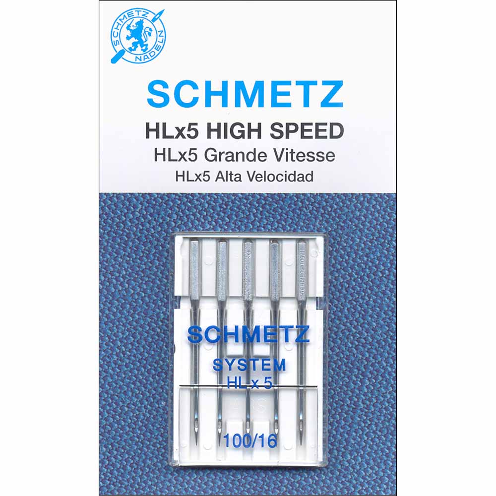 SCHMETZ #1843 HLx5 Quilters' Machine Needles Carded - 100/16 - 5 count