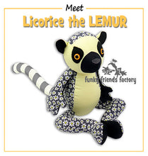 Load image into Gallery viewer, Licorice the Lemur - Funky Friends Factory