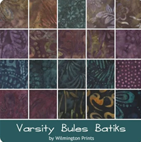 Load image into Gallery viewer, Wilmington Batiks Varsity Blues - 24 piece, 2.5" x 44"