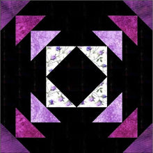 Load image into Gallery viewer, 6" Pineapple Quilt Block Foundation Paper