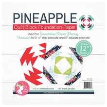 Load image into Gallery viewer, 12" Pineapple Quilt Block Foundation Paper