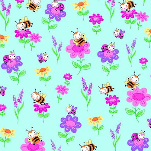 Bees & Flowers Flannel