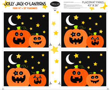 Jolly Jack-O-Lantern Placemat Panel
