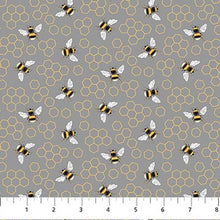 Load image into Gallery viewer, Beecroft - Honeycombs &amp; Bees, Grey
