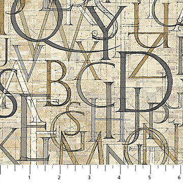 My Type - Roman Letters, Cream Multi