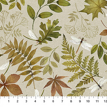 Load image into Gallery viewer, Natural Elements - Leaf &amp; Dragonfly, Taupe

