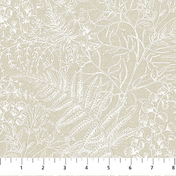 Natural Elements - Toile Leaves, Cream