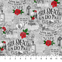 Load image into Gallery viewer, Till Death Do Us Part - Words, Light Grey
