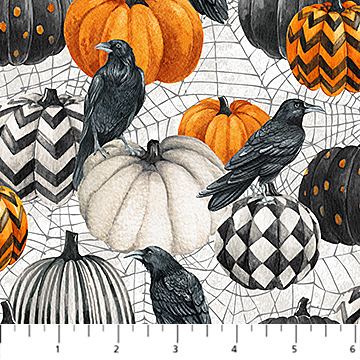 Spellbound - Pumpkins & Crows, White