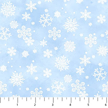 St. Nicholas - Snowflakes, Light Blue