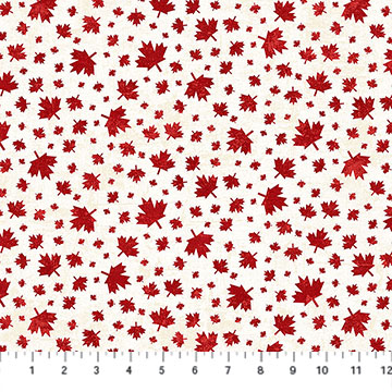 Canadian Classics 3 - Medium Leaf Toss, Cream/Red