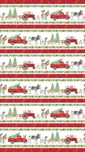 Load image into Gallery viewer, Barnyard Christmas - Border Stripe, White Multi
