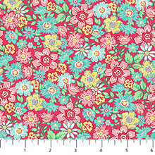 Load image into Gallery viewer, Quilting in Bloom - Packed Floral, Red Multi
