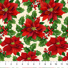 Load image into Gallery viewer, Deck the Halls - Poinsettia, Beige Multi
