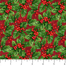 Load image into Gallery viewer, Deck the Halls - Holly, Red Multi
