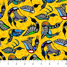 Load image into Gallery viewer, The Four Seasons - Loons, Yellow Multi
