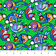 Load image into Gallery viewer, The Four Seasons - Rabbits, Green Multi
