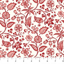 Load image into Gallery viewer, Bordeaux - Mini Jacobean, Cream Red
