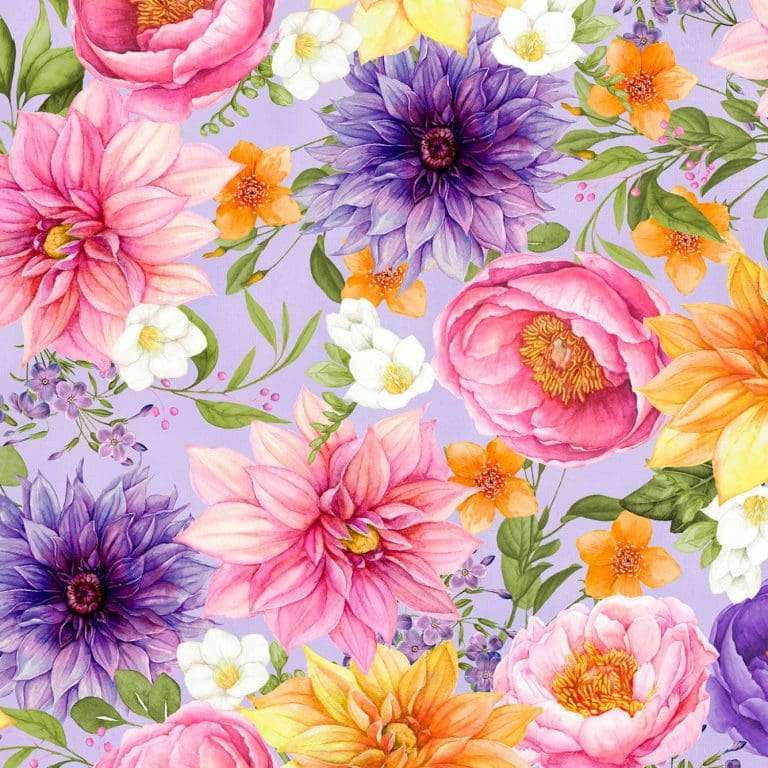 In Bloom - Large Floral, Purple
