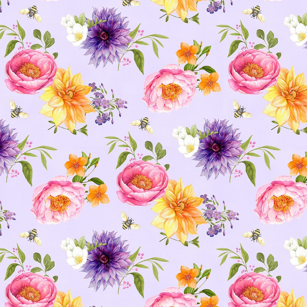 In Bloom - Medium Floral, Purple