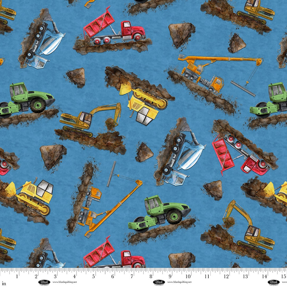 Let's Get Building - Construction Equipment, Blue