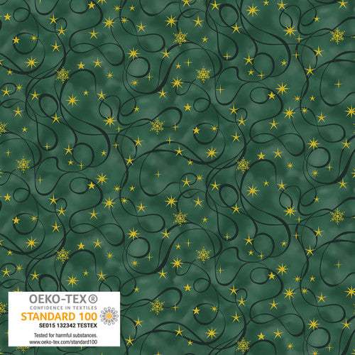 We Love Christmas - Petit Stars, Green/Gold
