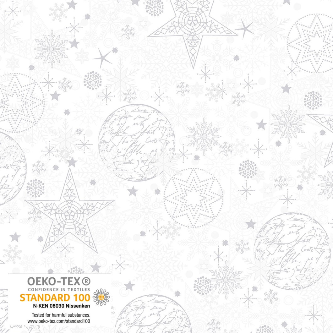 We Love Christmas - Snow Crystal, White/Silver