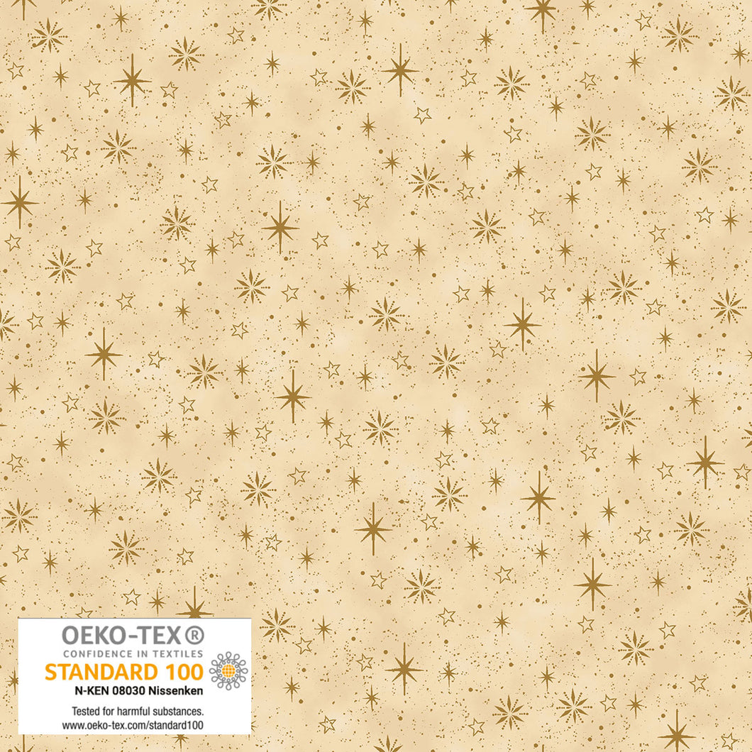 We Love Christmas - Small Stars, Beige/Gold