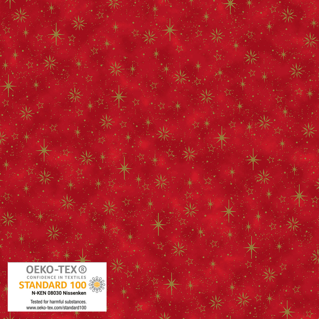 We Love Christmas - Small Stars, Red/Gold