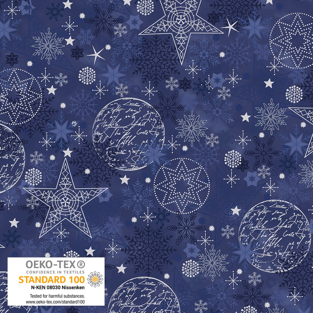 We Love Christmas - Small Stars, Blue/Silver