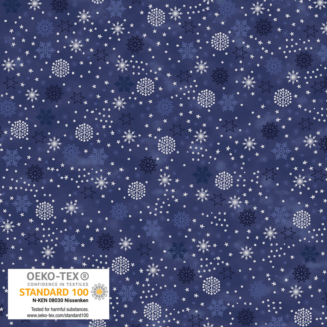 We Love Christmas - Snowflake Sprinkle, Blue/Silver