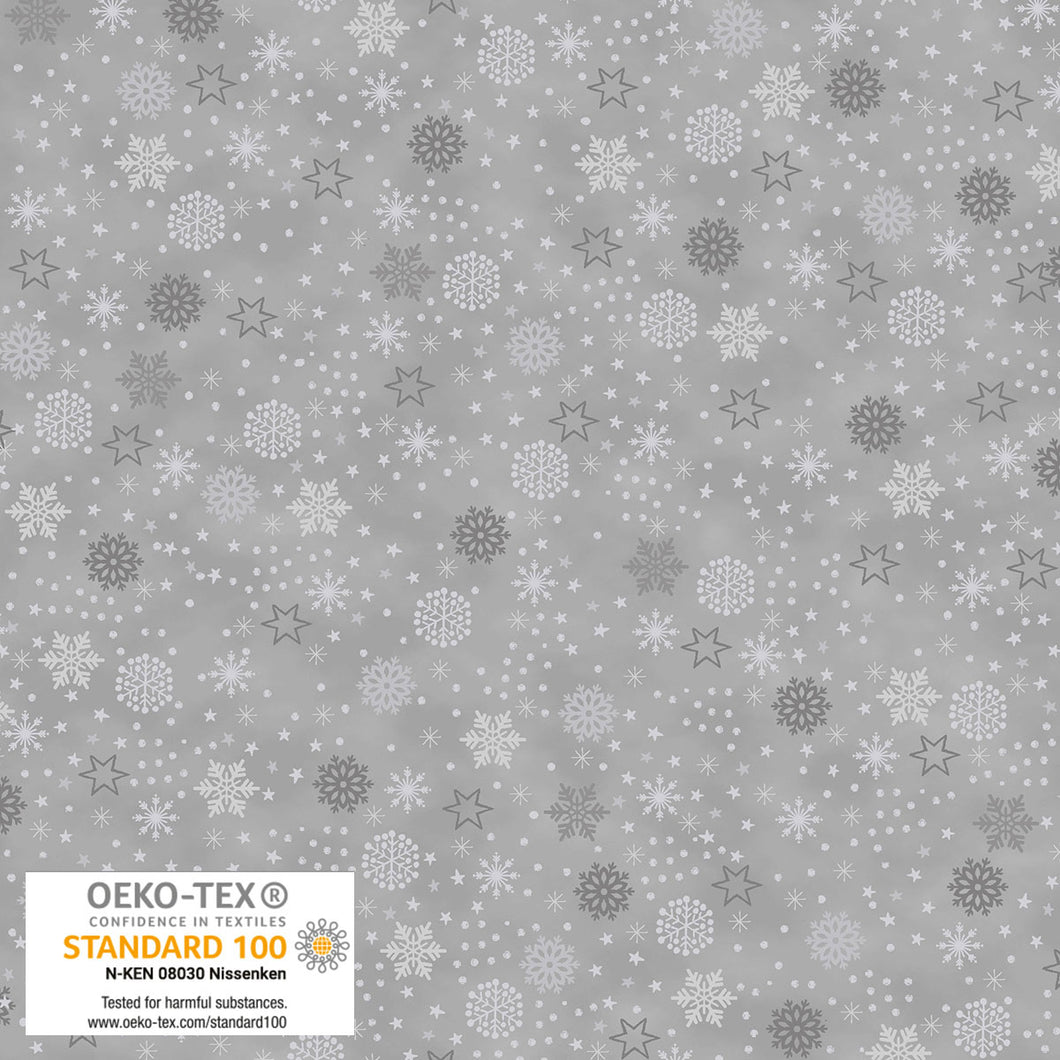 We Love Christmas - Snowflake Sprinkle, Grey/Silver
