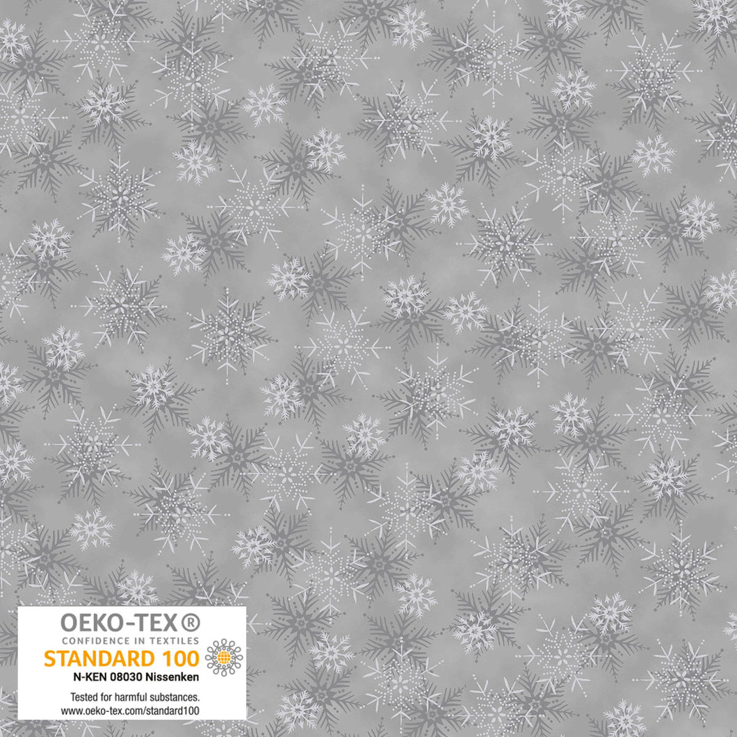We Love Christmas - Small Snowflake, Grey/Silver