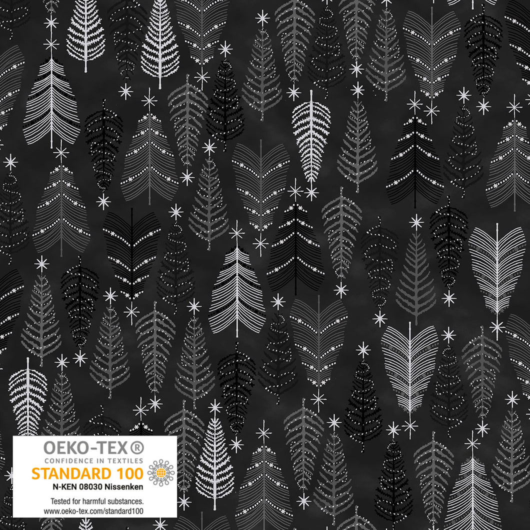 We Love Christmas - Trees, Black/Silver