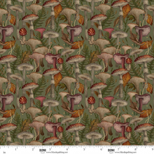 Load image into Gallery viewer, Harvest Haunt - Mushrooms, Olive Green
