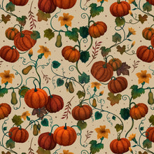 Load image into Gallery viewer, Harvest Haunt - Pumpkin &amp; Squash Vines, Cream

