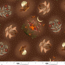 Load image into Gallery viewer, Harvest Haunt - Moths &amp; Mushrooms, Brown
