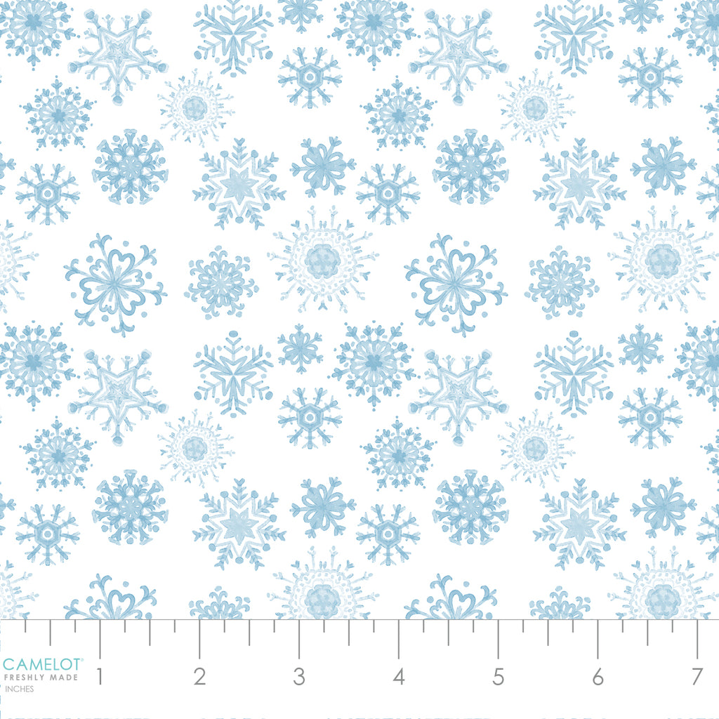 Penguin Party - Frolicking Snowflakes, White