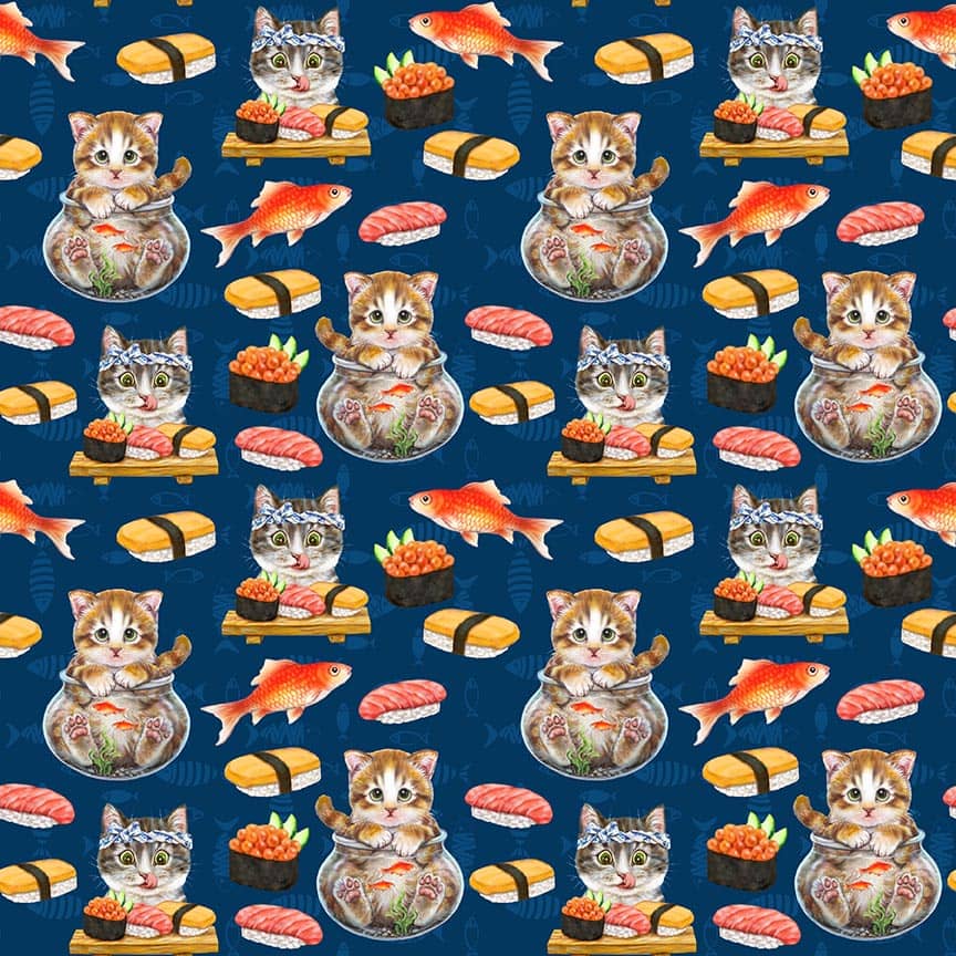 Instagram Famous - Sushi Cats, Navy