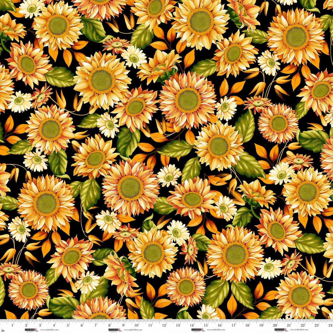 Autumn Fields - Sunflowers, Black