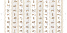 Load image into Gallery viewer, Sleepy Teddy - Border Stripe, Oatmeal/Grey
