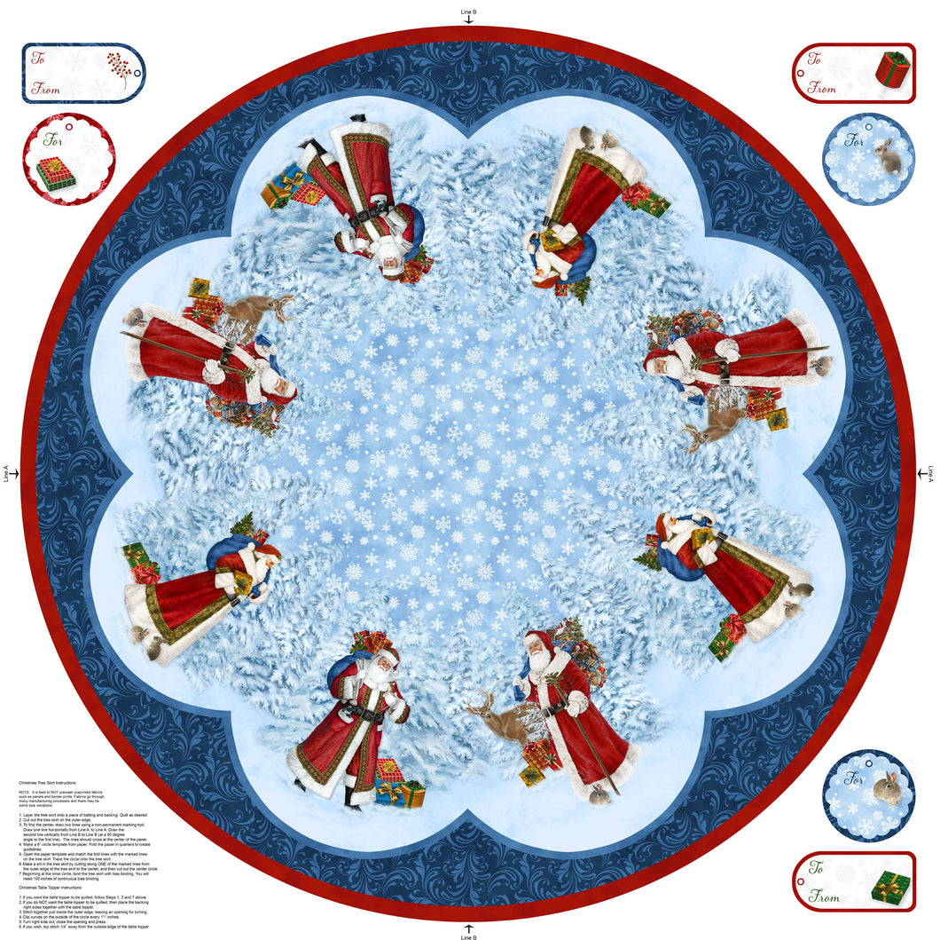 St. Nicholas - Canvas Tree Skirt Panel