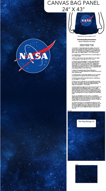Space Odyssey - Canvas Drawstring Bag Panel