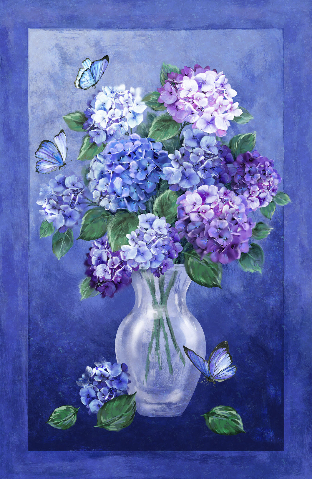 Rhapsody in Blue Hydrangea Panel