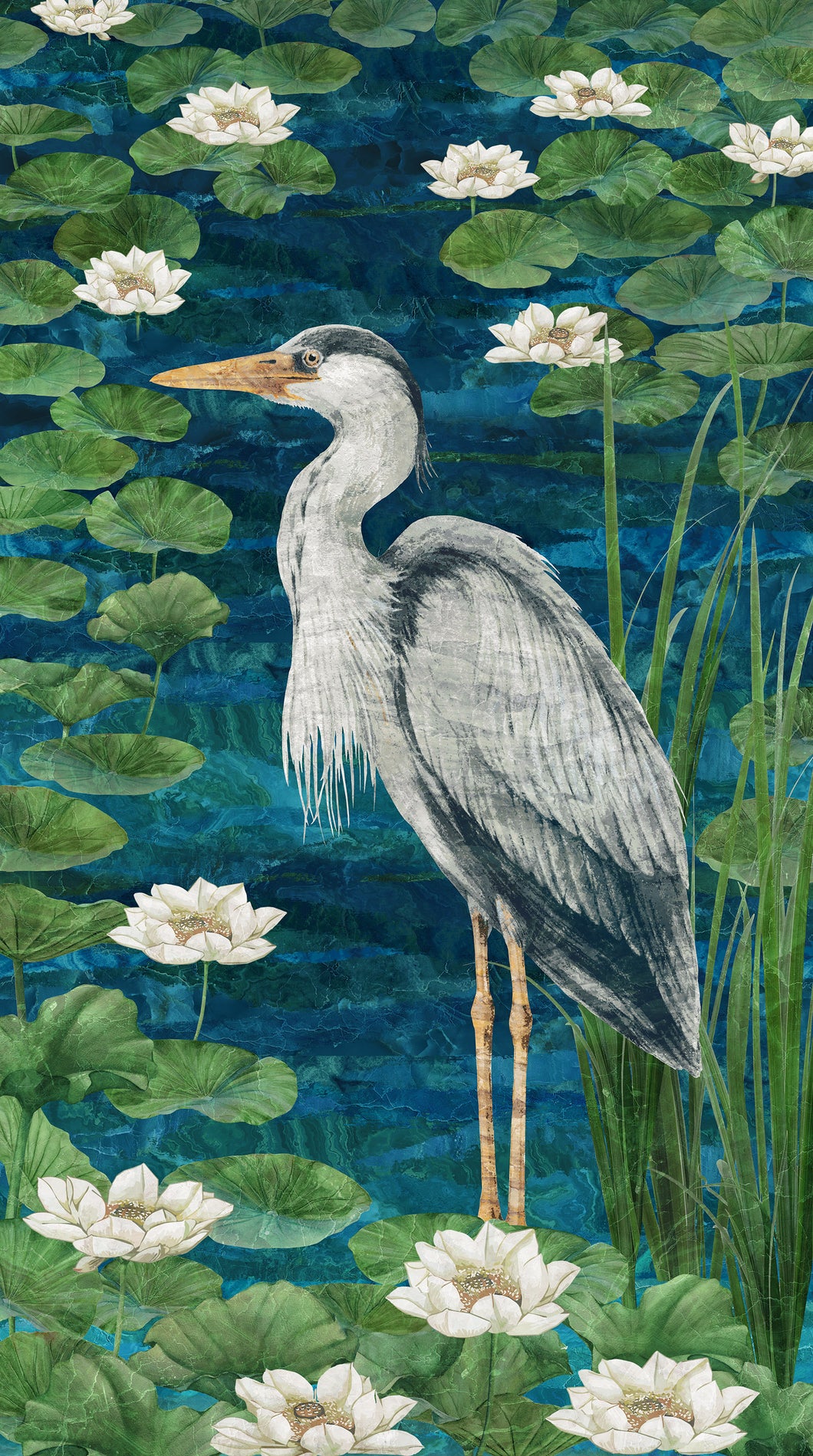 Tranquil Waters - Heron Panel